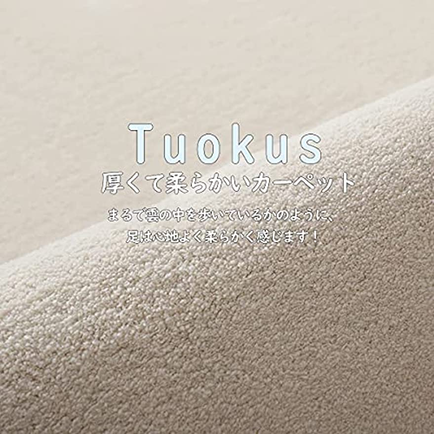 「Tuokus」ラグ カーペット ラグマット 床暖房に対応 模造カシミヤ絨毯 4畳5畳6畳7畳 ラグ 洗える ふわっと手触り優しい シャギーラグ 滑り止め 絨毯カーペット おしゃれ